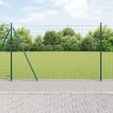 VidaXL Fereastră Euro cu 7 st&acirc;lpi flanșați 1.4x10 m Oțel galvanizat