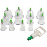 Set de 12 ventuze medicinale cu vacuum pentru masaj, Oem