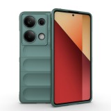 Husa pentru xiaomi redmi note 13 pro 4g / poco m6 pro 4g, antisoc, margini cu striatii, design minimalist, green