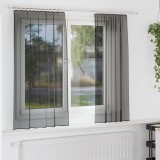 Gossi perdele din voile cu tabla 2 buc negru