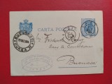 CARTE POSTALA ( 1894 ) - CIRCULATA IASI - BUCURESTI ( 1894 )