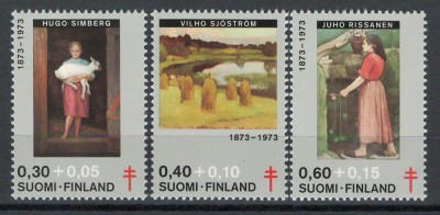 Finlanda 1973 MNH - Prevenirea tuberculozei: picturi, arta, nestampilat foto