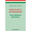 How to say it in Hungarian? - Hogy mondjuk magyarul? - English-Hungarian Conversation Pocket Book - Angol-magyar t&aacute;rsalg&aacute;si zsebk&ouml;nyv - Dr. Kiss G&aacute;bor