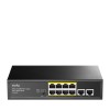 CUDY 8-Port 10/100M PoE+ Switch 2 UPLINK
