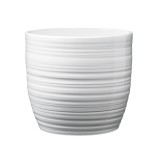 Ghiveci ceramic, interior, rotund, alb, 21 x 20 cm, Bergamo