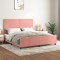 Gossi cadru de pat cu tablie, roz, 180x200 cm, catifea
