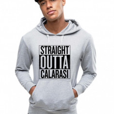 Hanorac Barbati Gri - Straight Outta Calarasi - M