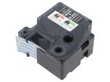 Bandă DYMO 24mm x 7m Neagră cu Text Alb