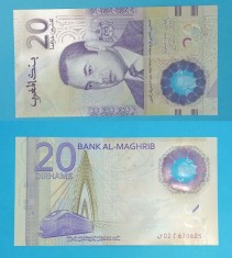 Bancnotă Comemorativă Maroc (pick 78) 20 Dirhams 2019 UNC serie: 670625