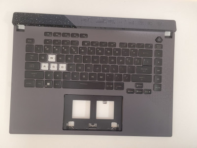 Carcasa superioara cu tastatura palmrest Laptop Gaming, Asus, ROG Strix G15 G513RC, 90NR08A5-R31UI0, iluminare RGB 16 pini, layout US foto