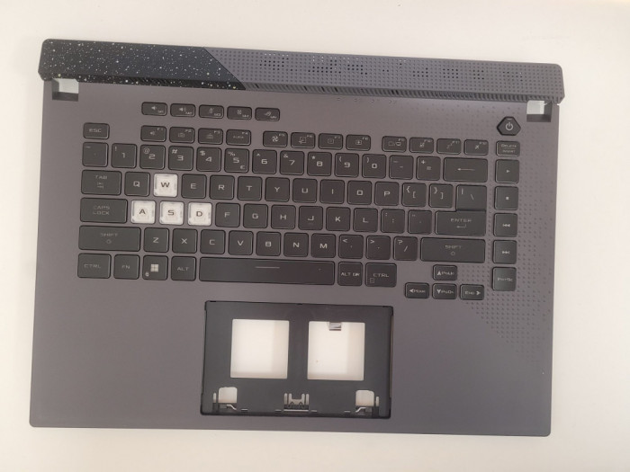Carcasa superioara cu tastatura palmrest Laptop Gaming, Asus, ROG Strix G15 G513RC, 90NR08A5-R31UI0, iluminare RGB 16 pini, layout US