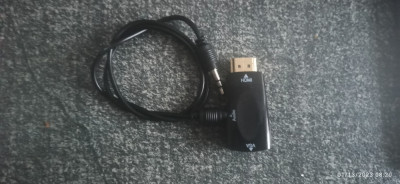 Adaptor HDMI - VGA cu cablu si mufa audio foto