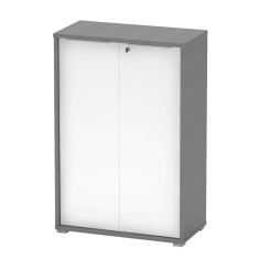 Dulap 2 usi pal grafit alb Rioma 75x38x112.2 cm