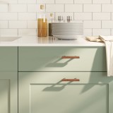 vidaXL M&acirc;nere de dulap, 10 buc., bronz, 64 mm, oțel inoxidabil