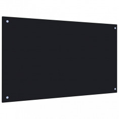 vidaXL Panou antistropi de bucătărie negru 100x60 cm sticlă securizată