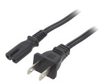 Cablu Alimentare IEC C7 la NEMA 1-15 1.8m Negru