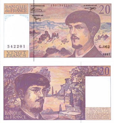 FRANTA 20 francs 1997 UNC!!! foto