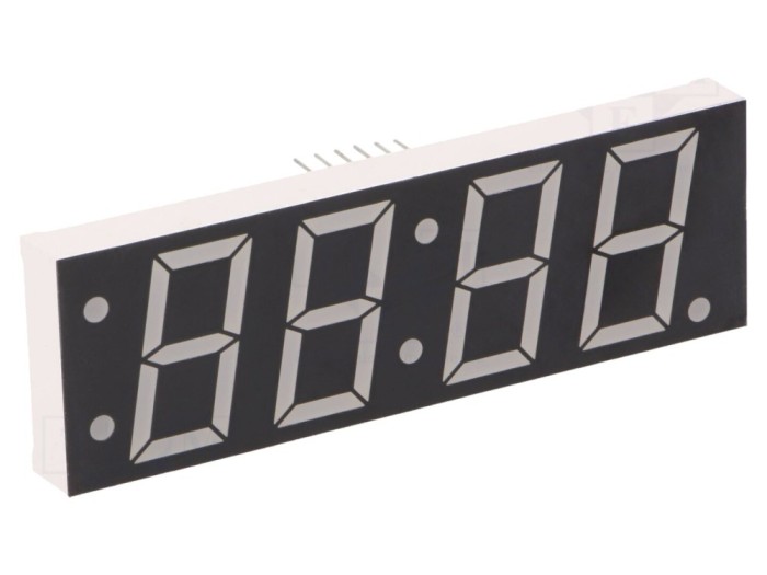 Afişaj LED 7 Segmente Roșu 24mm 4 Digits