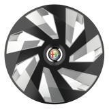 Set 4 Capace Roti, potrivite jantelor de R15, pentru Alfa Romeo, model vector black and silver, Autohelix MSA