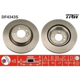 Set discuri frana Land Rover Discovery 3 (L319), Range Rover Sport 1 (L320), 4.4 4x4, punte fata, 337x30, ventilat, TRW