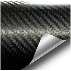 Folie colantare auto Carbon 3D Negru, 3m x 1,27m foto