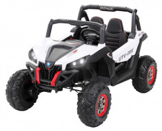 Buggy electric pentru 2 copii Premier 4x4 Superstar, cu 2 baterii, roti cauciuc EVA, scaun piele ecologica, alb foto