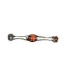 Inel argint 925, molecula cu zirconii colorate m58