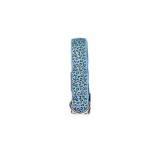 Cumpara ieftin Zgarda LED pentru caini si pisici, model leopard, 40 cm, marimea M, albastru, Oem