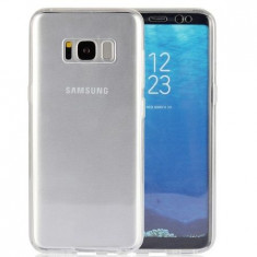 Husa Full TPU 360° (fata + spate) pentru Samsung Galaxy S8 Plus, alb transparent