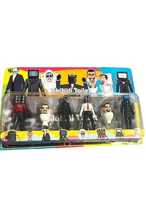 Set 6 figurine Toaletă, 12 cm, multicolore