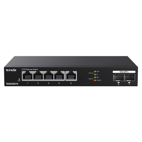 Switch 5 x RJ45 2.5G, 2 x SFP+10G - TENDA TND-TEM2007X SafetyGuard Surveillance
