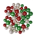Globuri Decorative Crăciun, Multicolor, Spumă, Glitter, Set 12g, Oem