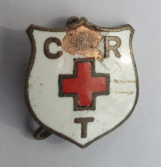 Insigna veche perioada regala Cruce Rosie CRT - anii 1930 foto