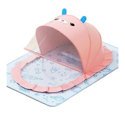 Husa Anti-Tantari, Flippy, Pliabila, Protectie 360 Grade, Parasolar, 0-1 An, 60 x 55 x 5 cm, Roz foto