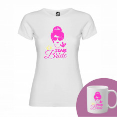 "TEAM Bride" Set Personalizat – Tricou + Cană Alb S