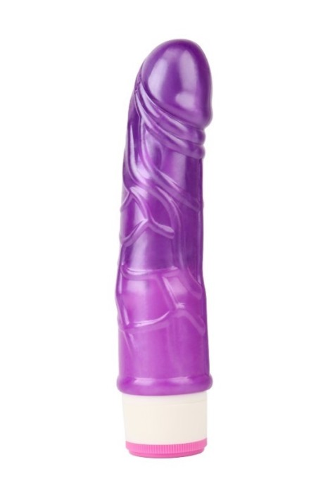 Vibrator Realist Stud Rod Multispeed, TPE, Violet, 17.5 cm