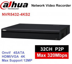 NVR 32 canale DAHUA NVR5432-4KS2 Rezolutie 12MP, banda 320Mbps, 4xHDD foto