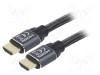 Cablu HDMI 2.0 GEMBIRD 3m textil negru