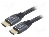 Cablu HDMI 2.0 GEMBIRD 3m textil negru
