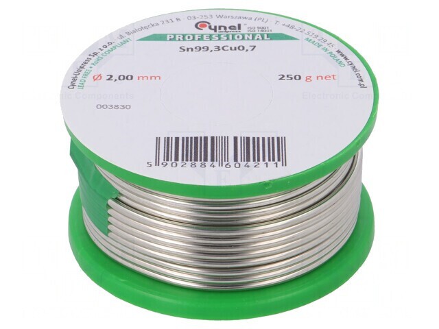 S&acirc;rmă de lipit fără plumb 2mm 250g