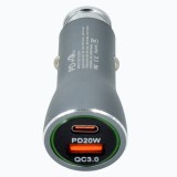 Mufa incarcator auto tip C quick charge Voltaj dual: 12V-24V Cod: PG296, Oem