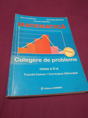 CULEGERE DE PROBLEME CLASA X MATEMATICA CLAUDIA BURTEA foto