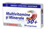 Multivitamine si Minerale cu Ginseng 50+, 56 comprimate, Zdrovit