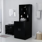 vidaXL Dulap Masina Spalat Negru 71x71.5x91.5 cm Mobilier Baie