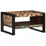 Masuta de cafea multicolora 70x50x38 cm lemn masiv recuperat