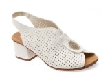 Sandale RIEKER albe, 64656, din piele ecologica