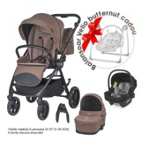 Carucior modular 2in1 Coccolle Serry Light taupe+ Scoica auto iSize Coccolle Knox Greystone FitLine Training