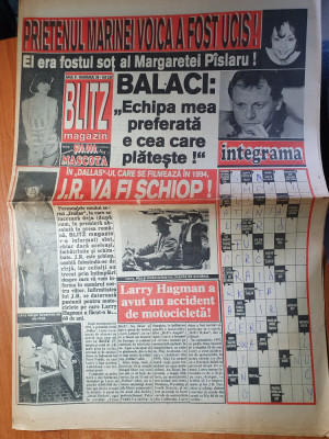 ziarul blitz nr 29-art despre balaci,marina voica,richard gere,van dame,s.stone foto