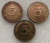 P3. GERMANIA RFG lot 5 PFENNIG 1950 F 1989 J 1993 F **, Europa
