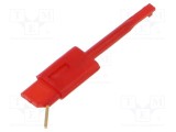 Clips de măsurare cu c&acirc;rlig Hirschmann T&amp;M roșu 35mm 30VAC 60VDC